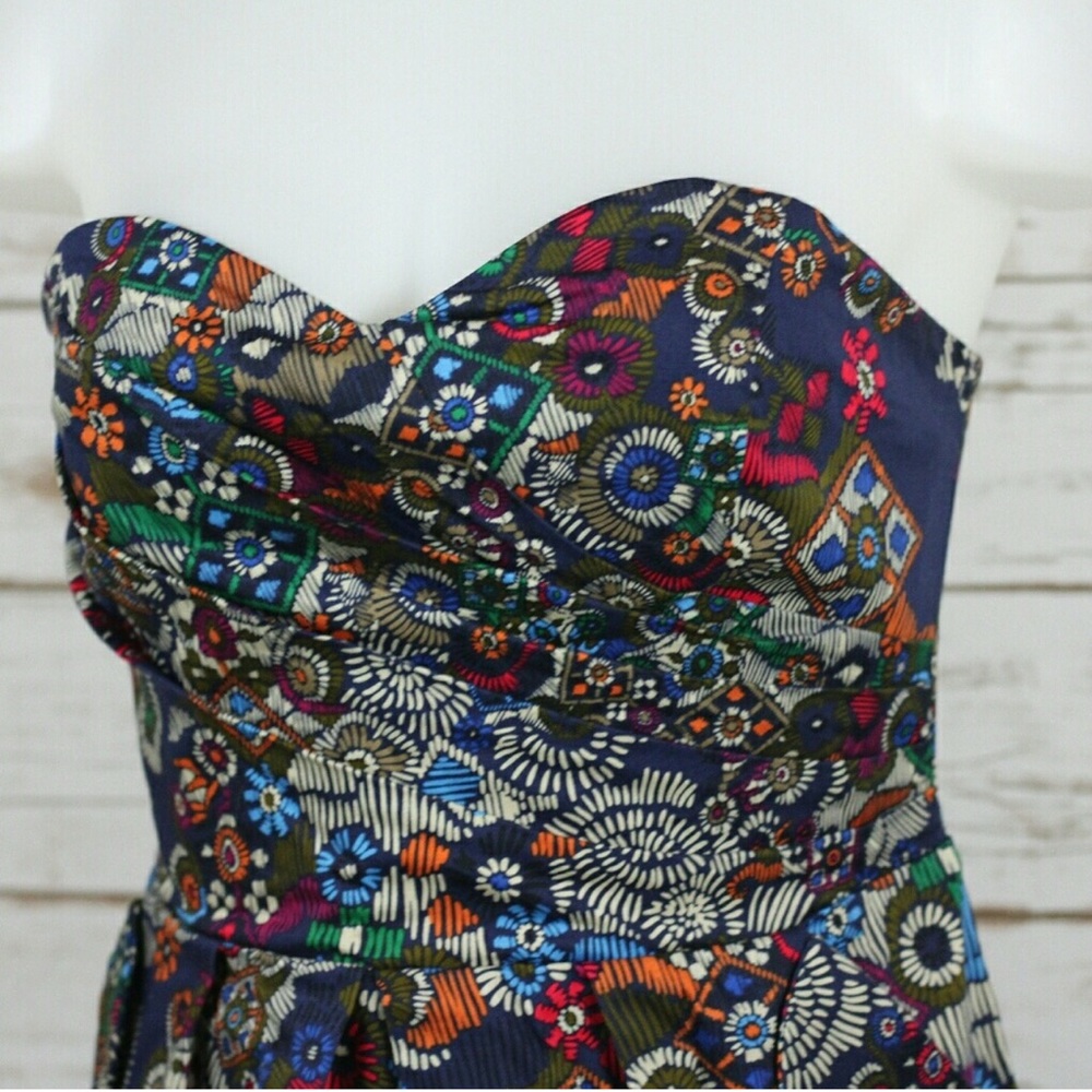 Fei Anthropologie Primula Corset Pleated Strapless Top w Pockets! - Picture 4 of 13